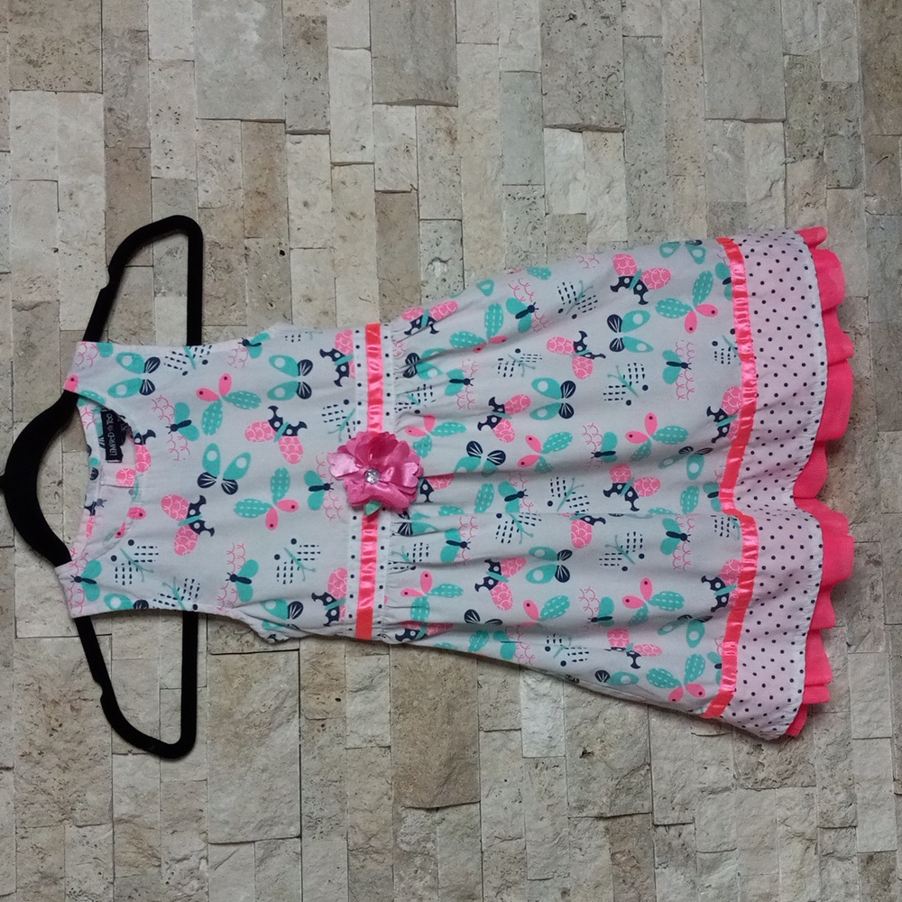 Limited Too Dress Floral Butterfly Print Girls  Sz XL